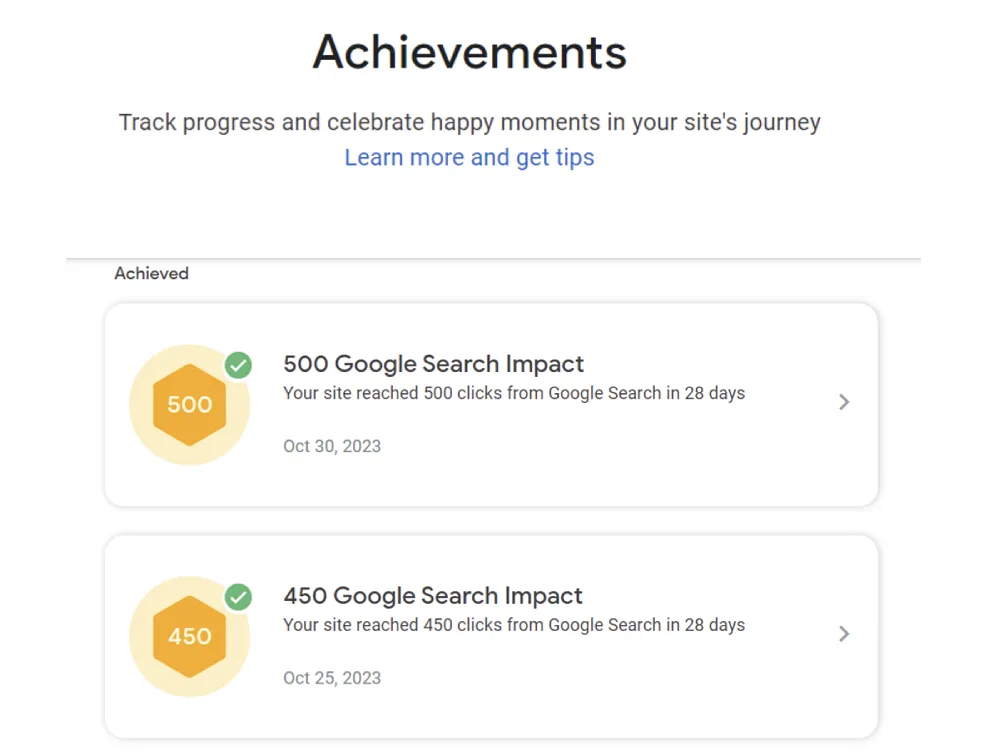 achievements