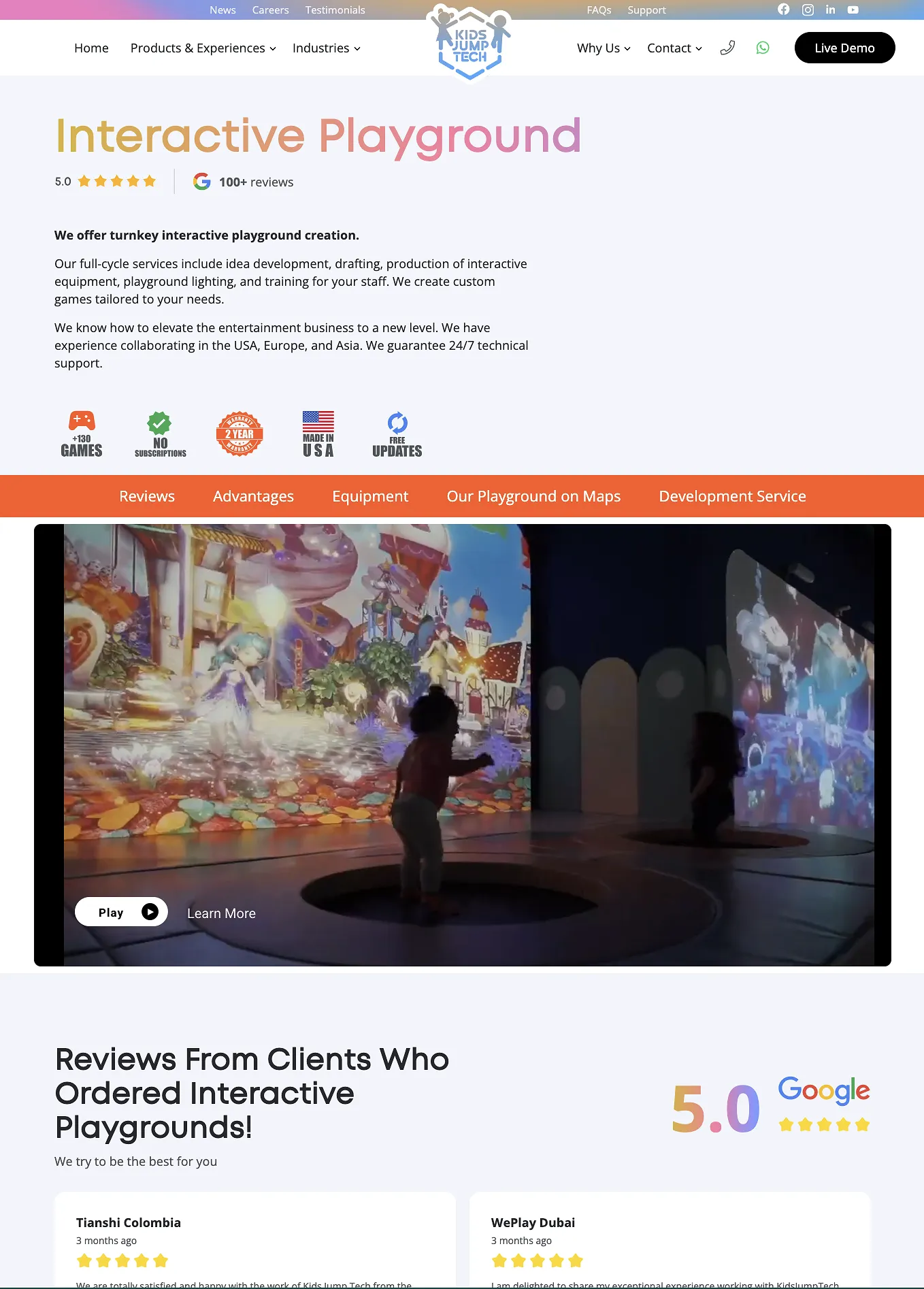 This page was used as a landing page for Google Ads