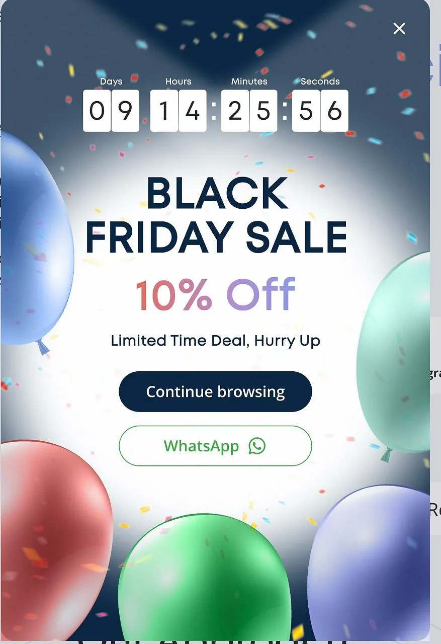 Werbebanner für den Black Friday