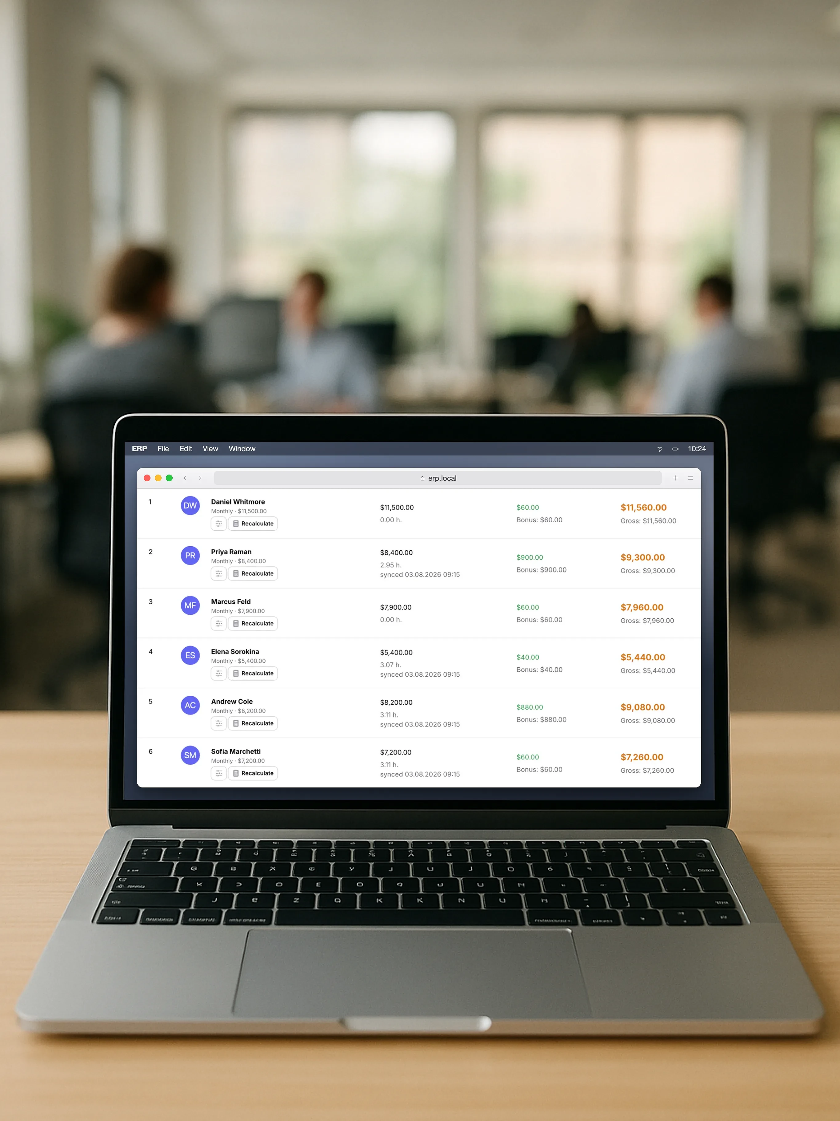 An internal ERP for running a team
